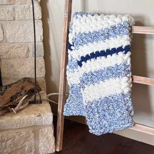 Blue-White Baby/Toddler Blanket