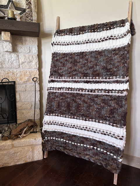 Leather-Oatmeal-White Blanket